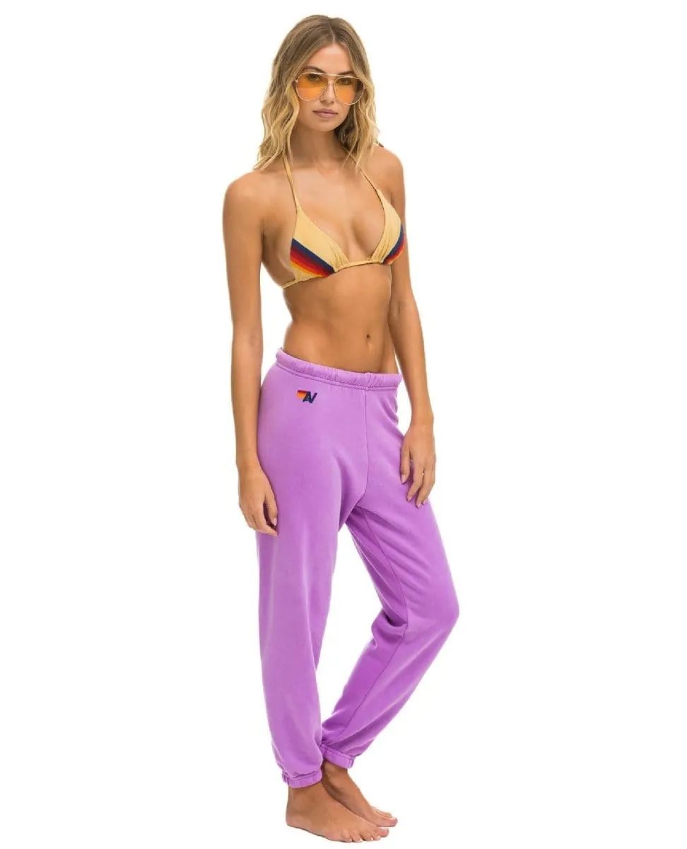 5 Stripe Neon Purple Women's Sweatpant
