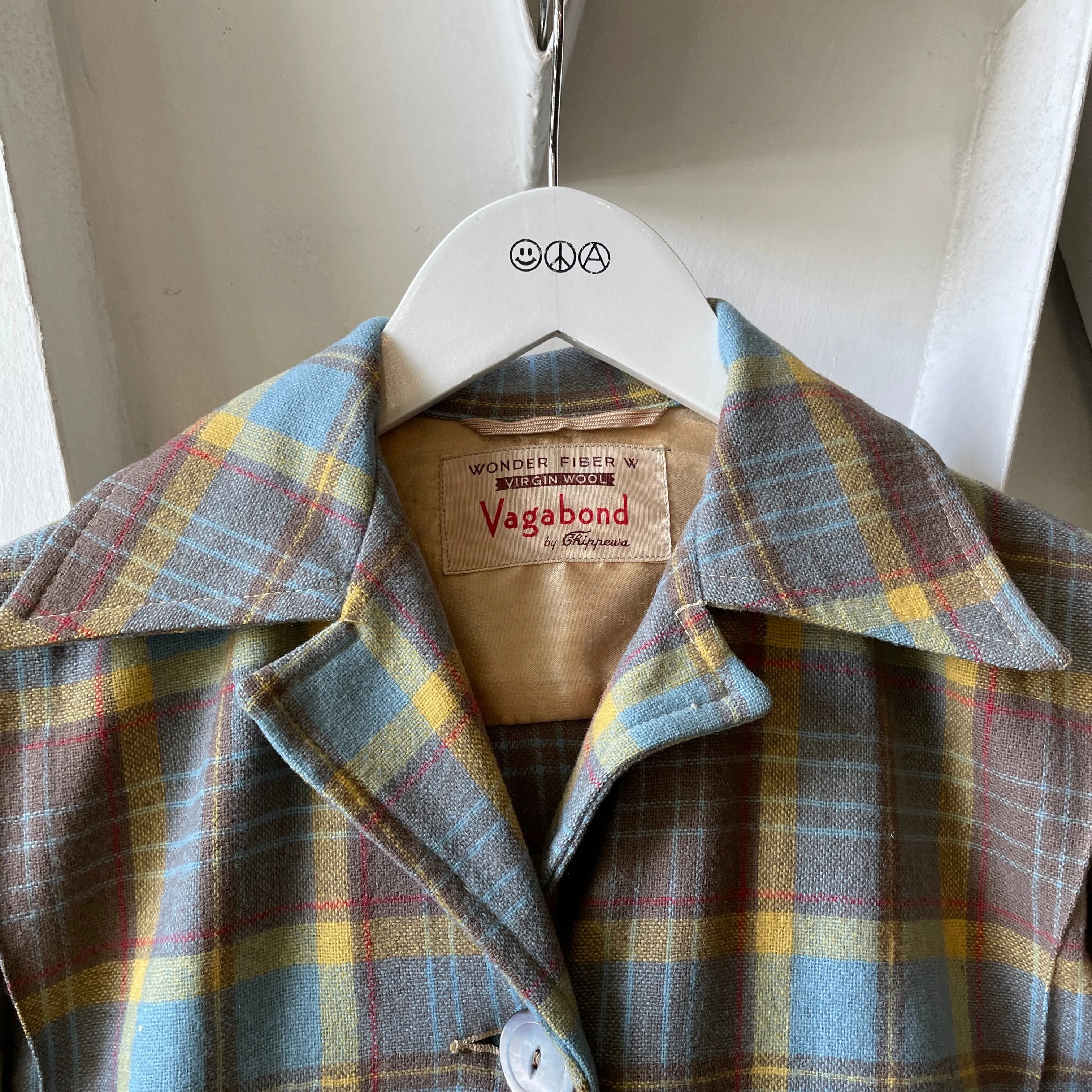 60’s Boxy Plaid Wool Jacket - Small