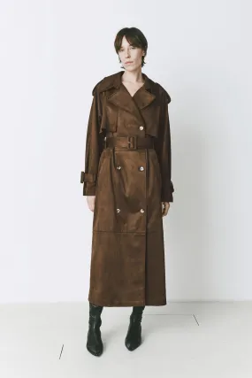 Antoine Suede Trench Coat
