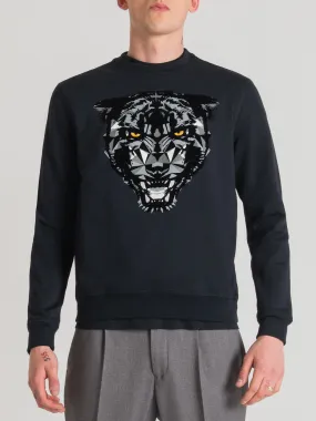 Antony Morato Men Printed Regular Fit Full Sleeves Sweatshirt