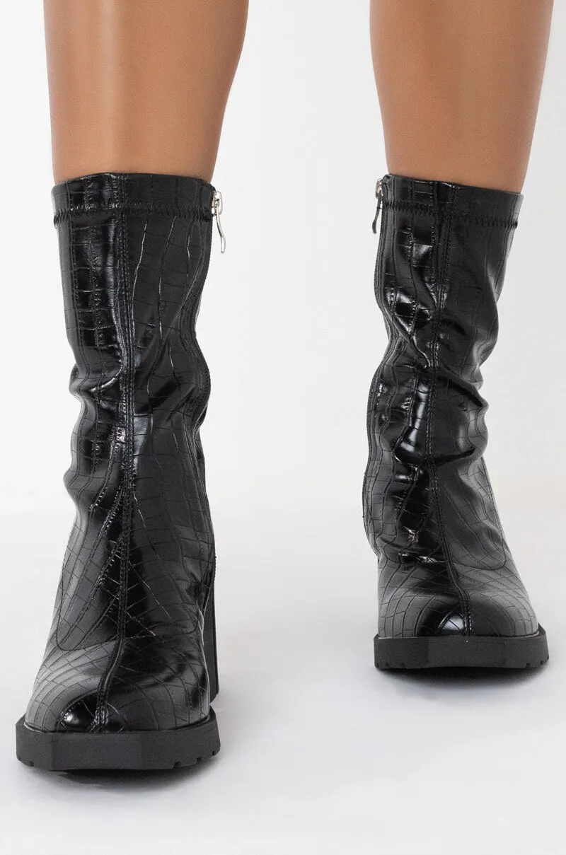 AZALEA WANG LIGHT IT UP CHUNKY BOOTIE IN BLACK