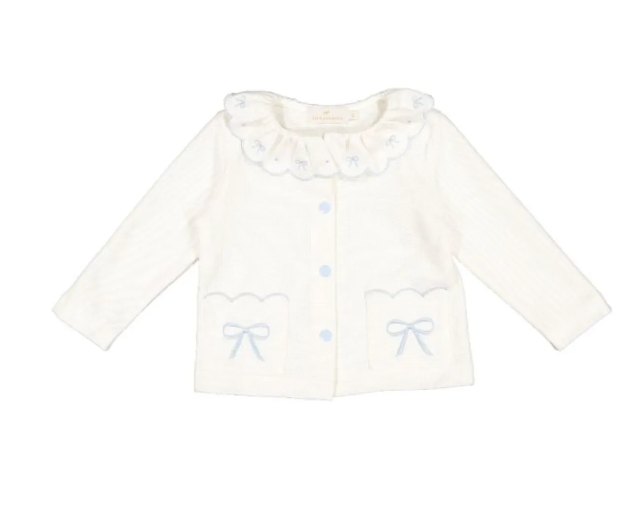 Bow Knit Cardigan-Pink & Blue (Toddler)
