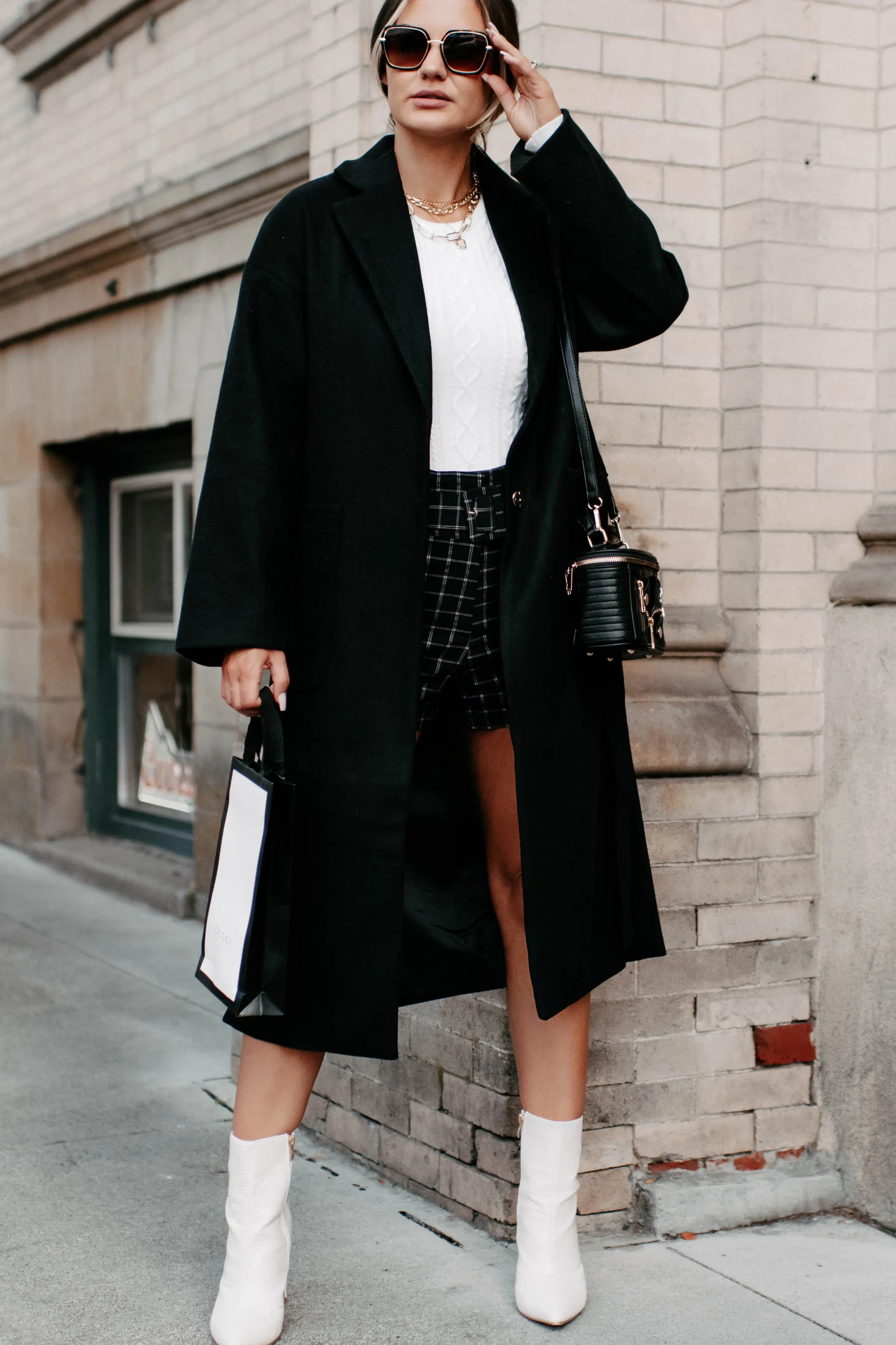 Braving The Cold Belted Trench Coat (Black)