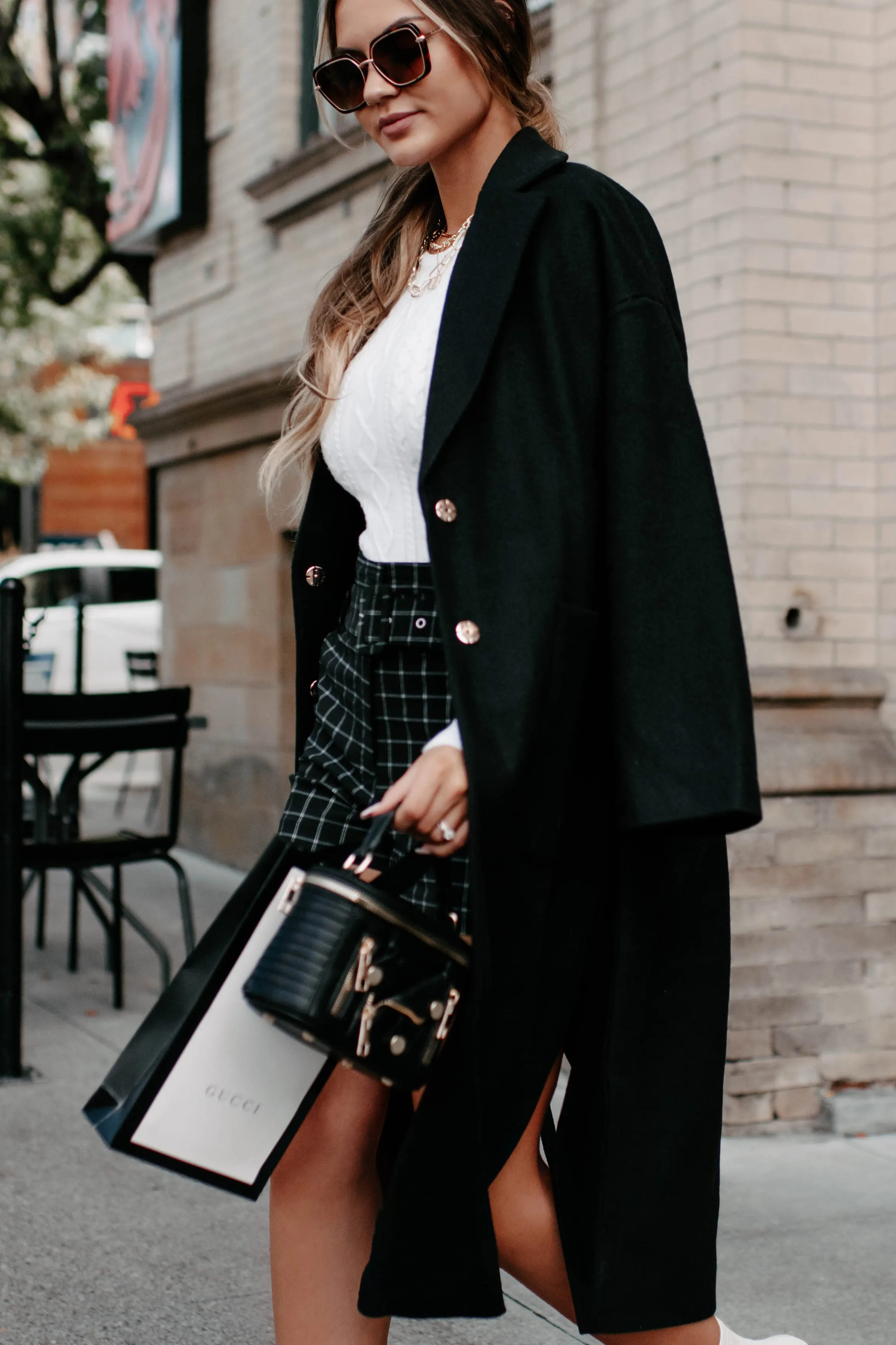 Braving The Cold Belted Trench Coat (Black)