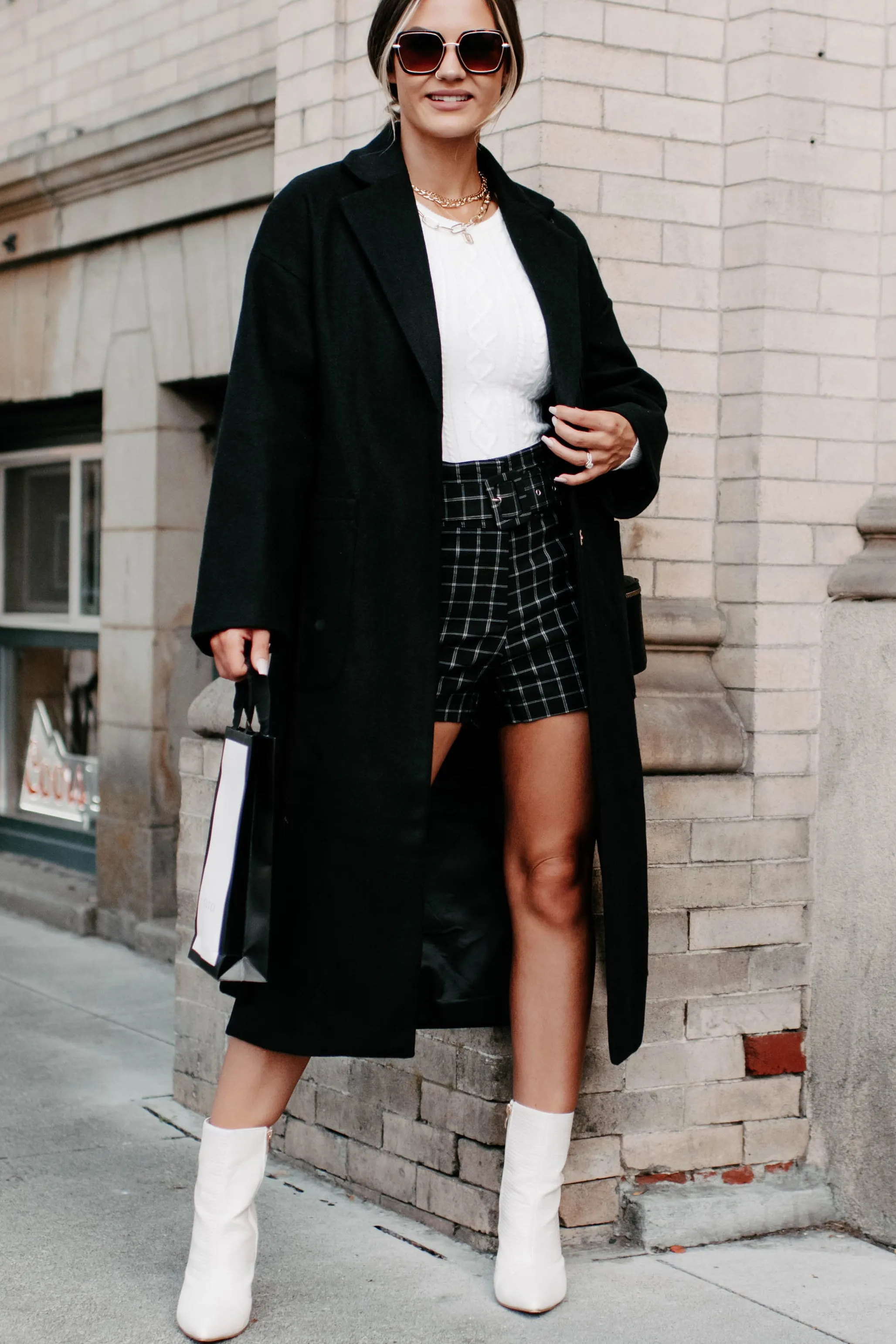 Braving The Cold Belted Trench Coat (Black)