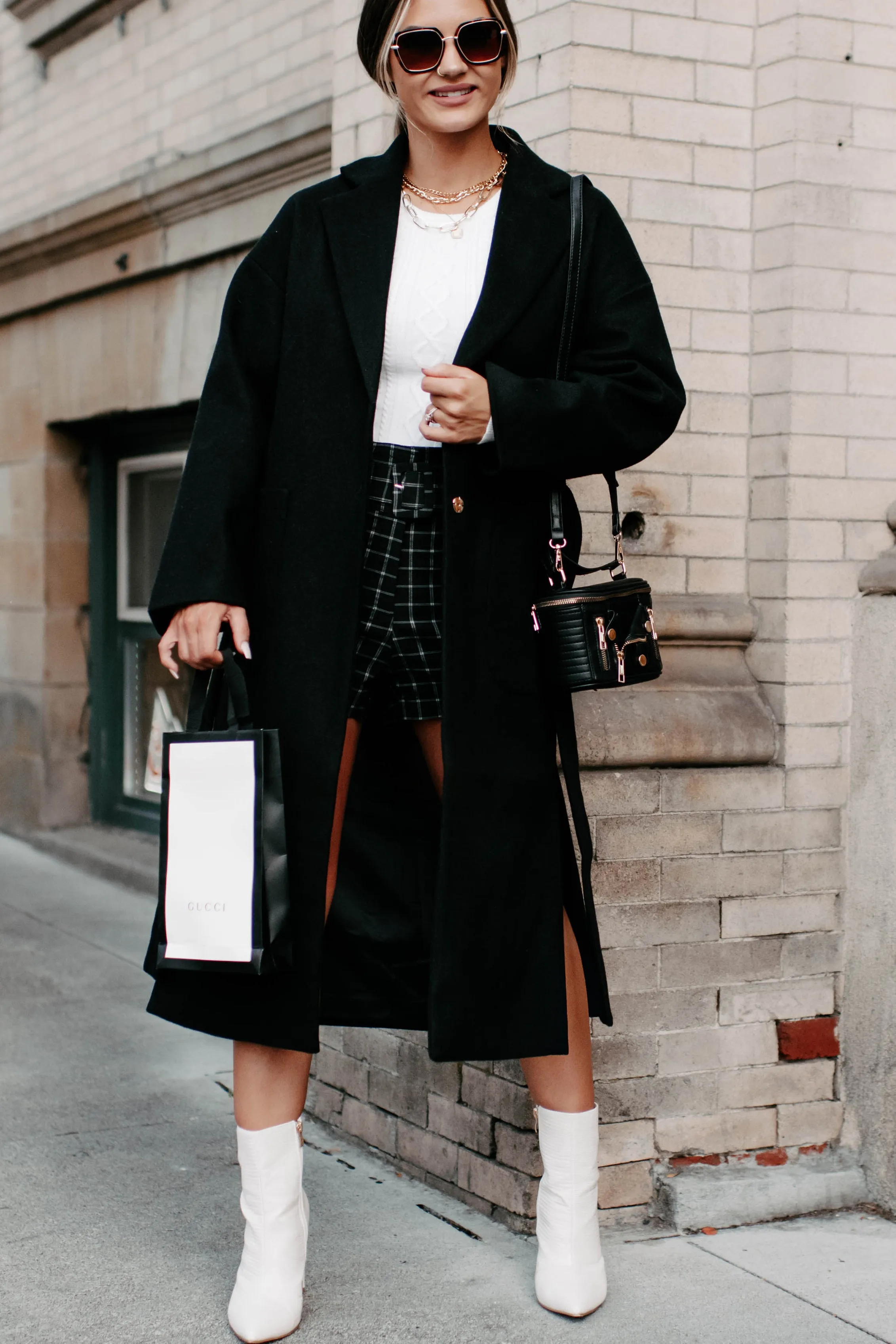 Braving The Cold Belted Trench Coat (Black)