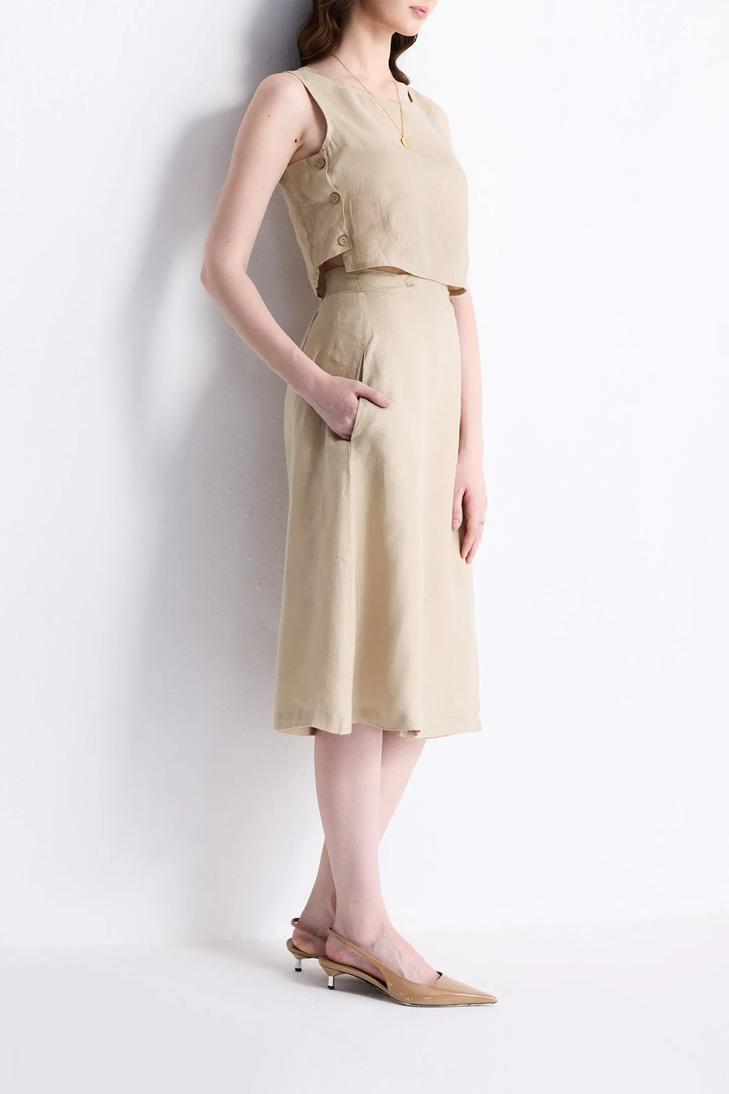 Breezy Summer Set in Neutral Beige