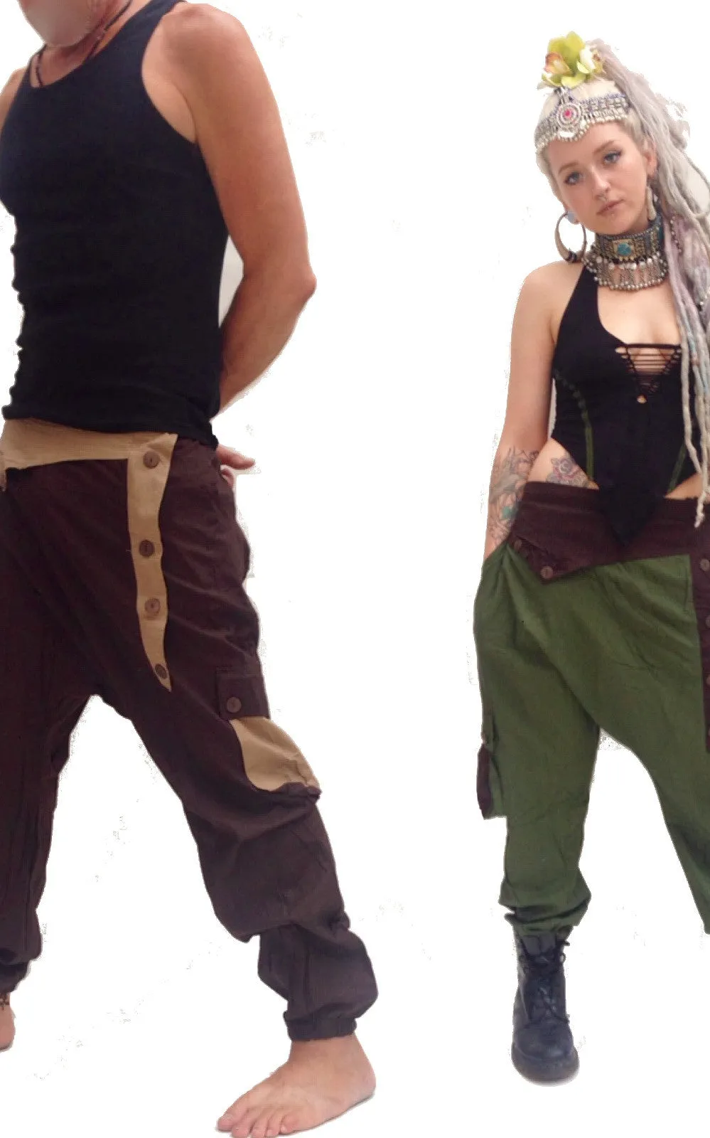 Cargo pants low crotch