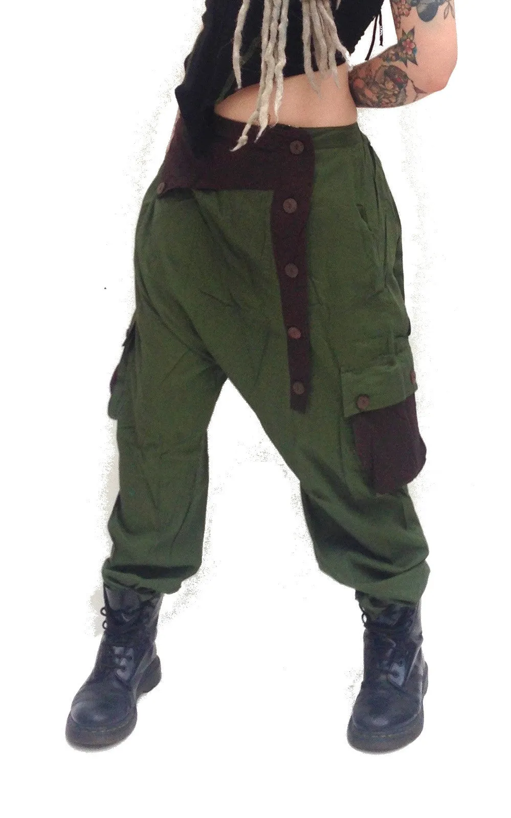 Cargo pants low crotch