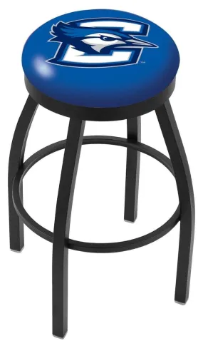 Creighton Bluejays HBS Black Swivel Bar Stool with Blue Cushion