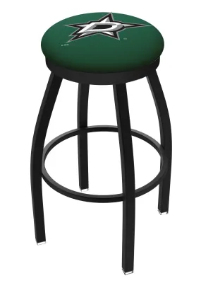 Dallas Stars HBS Black Swivel Bar Stool with Green Cushion