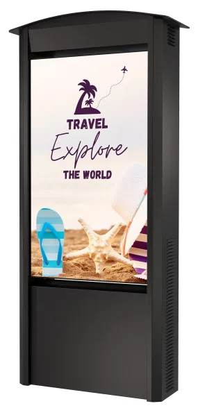 Doppelseitiger Smart City Kiosk Zwei 55-Zoll Xtreme™ High Bright Outdoor Displays Inklusive