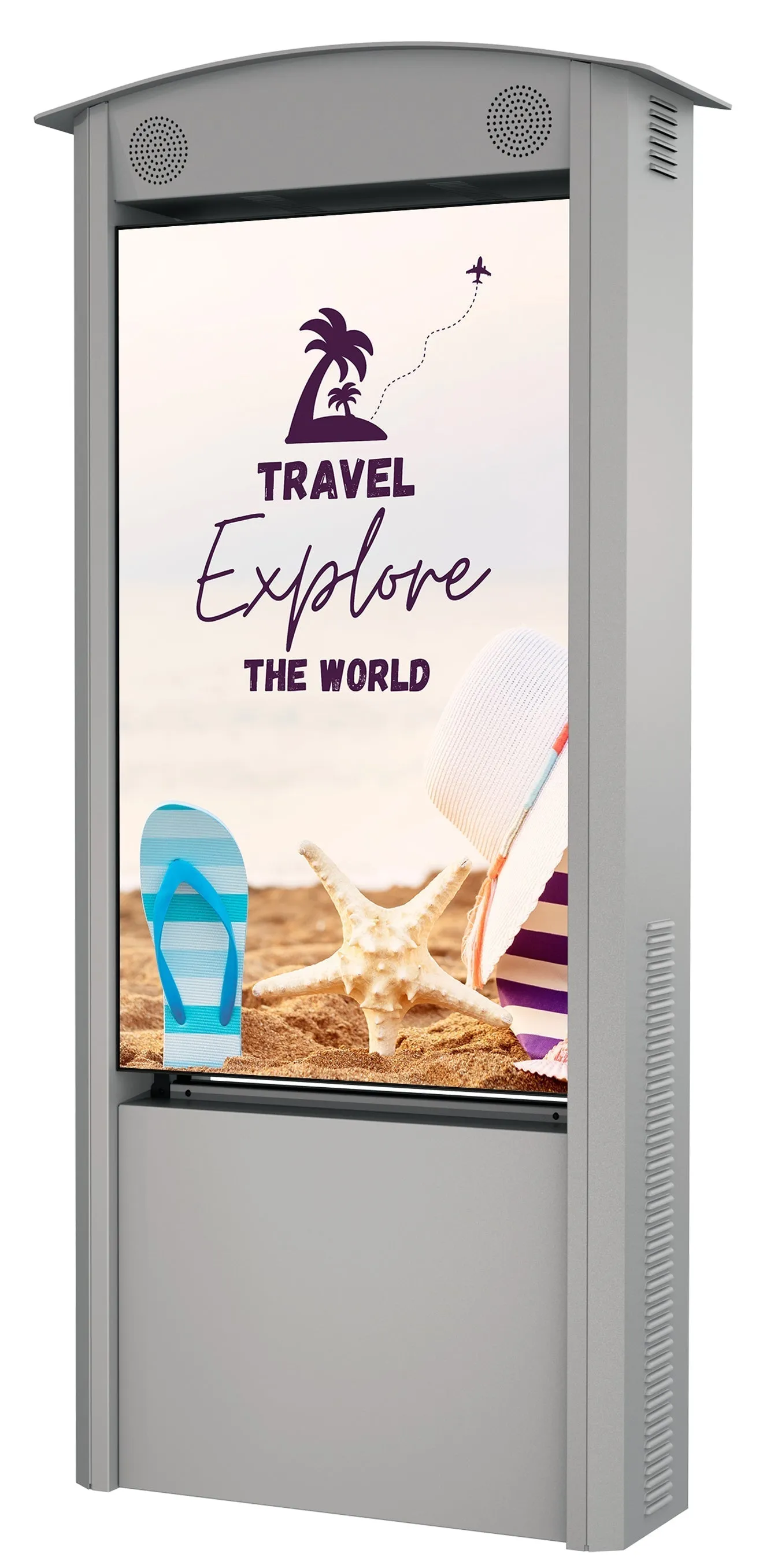 Doppelseitiger Smart City Kiosk Zwei 55-Zoll Xtreme™ High Bright Outdoor Displays Inklusive