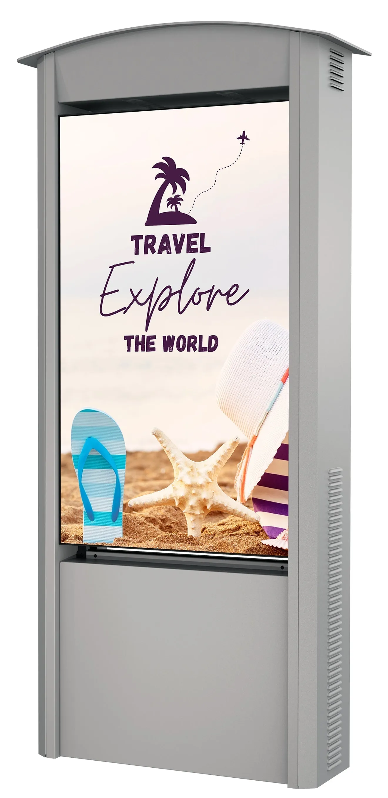Doppelseitiger Smart City Kiosk Zwei 55-Zoll Xtreme™ High Bright Outdoor Displays Inklusive