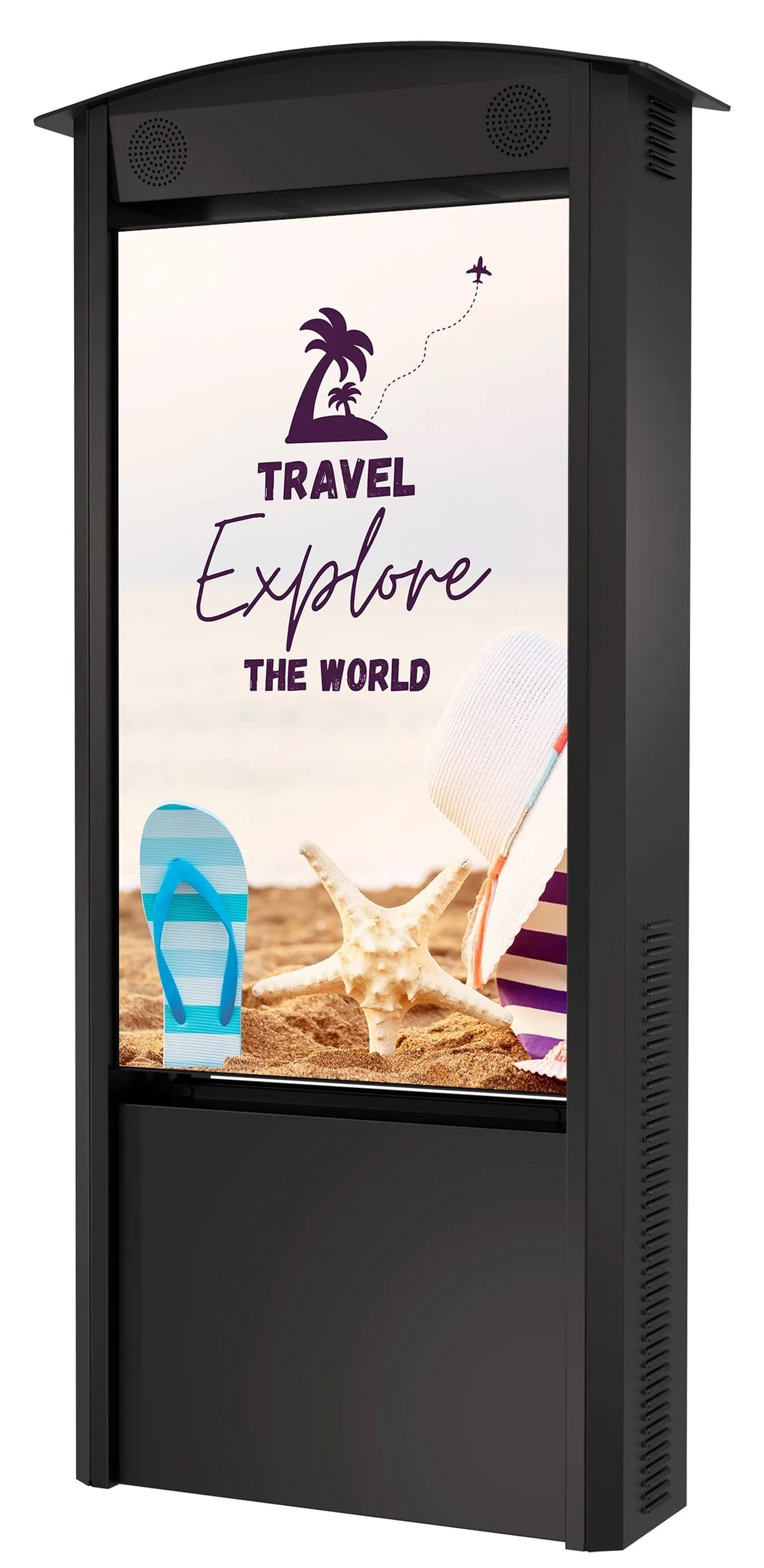 Doppelseitiger Smart City Kiosk Zwei 55-Zoll Xtreme™ High Bright Outdoor Displays Inklusive