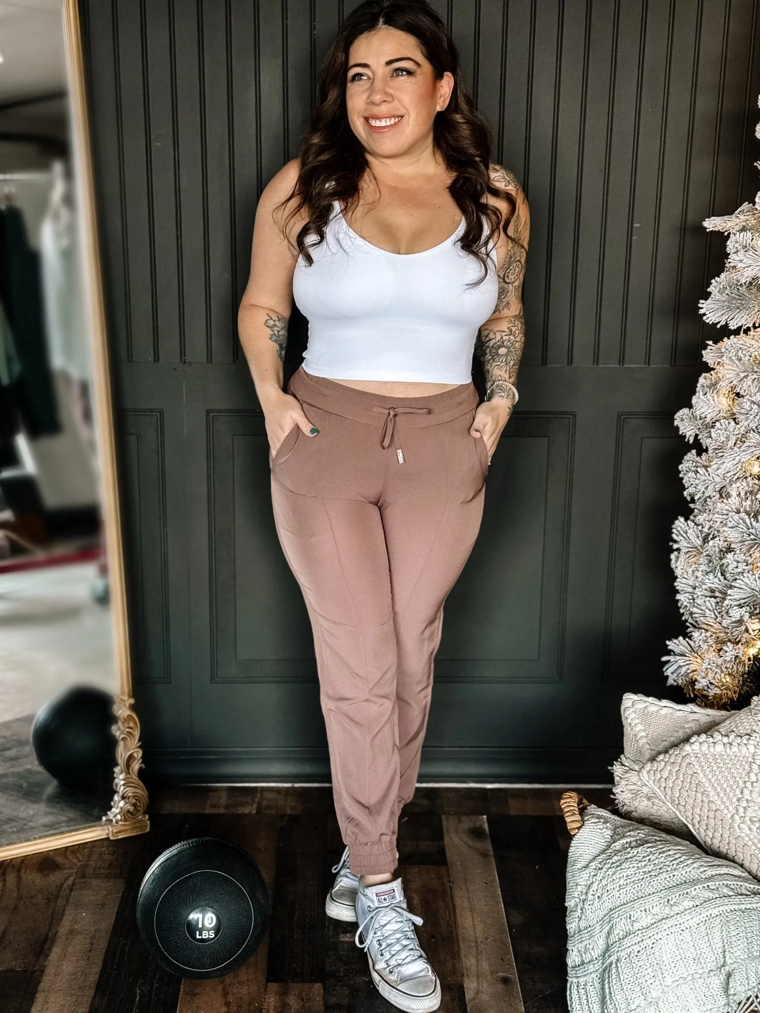 Essential Athleisure Workout Joggers, Mauve