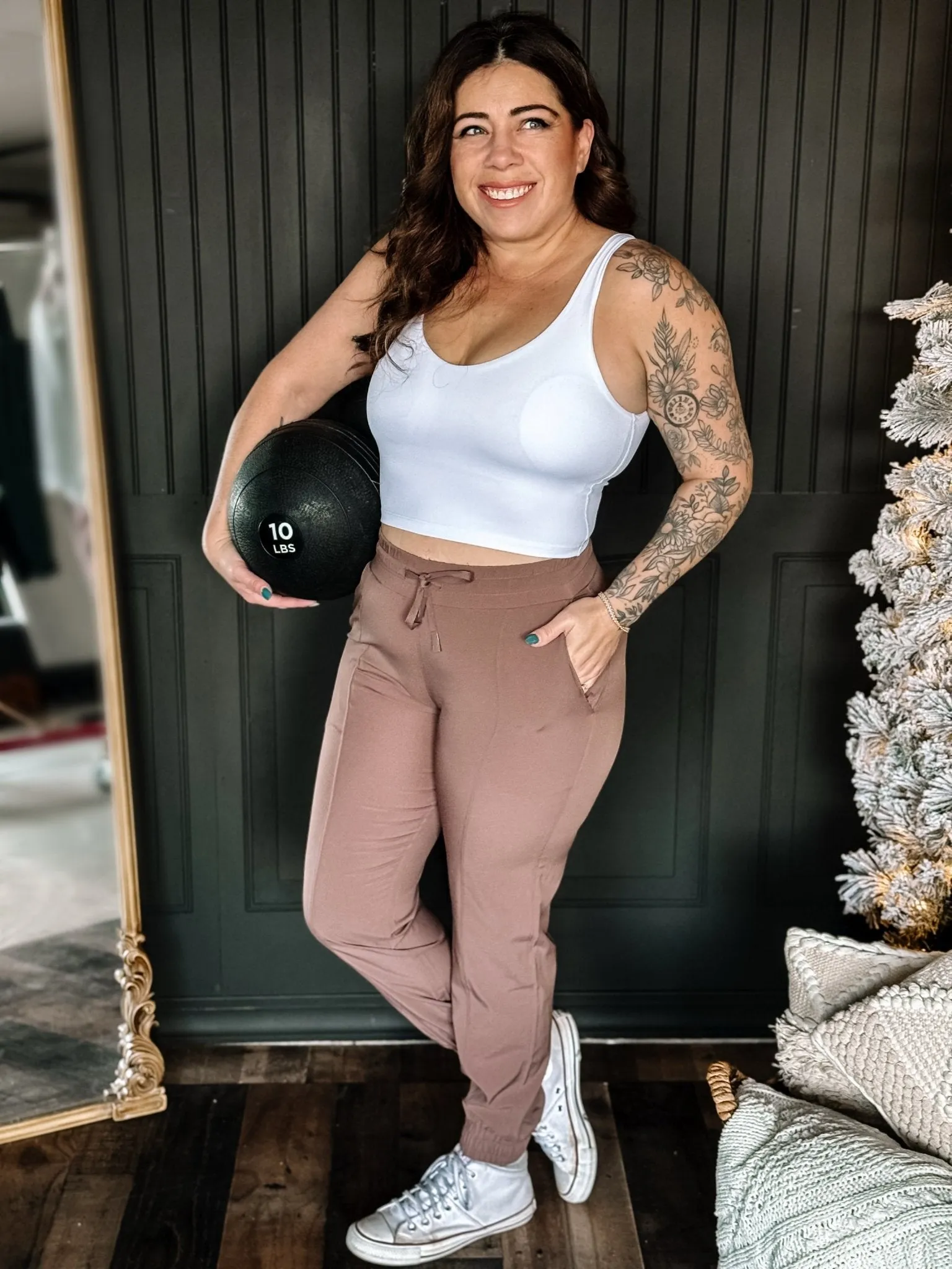 Essential Athleisure Workout Joggers, Mauve