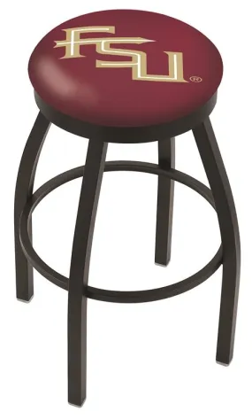 Florida State Seminoles HBS Black Swivel Bar Stool with Garnet Cushion