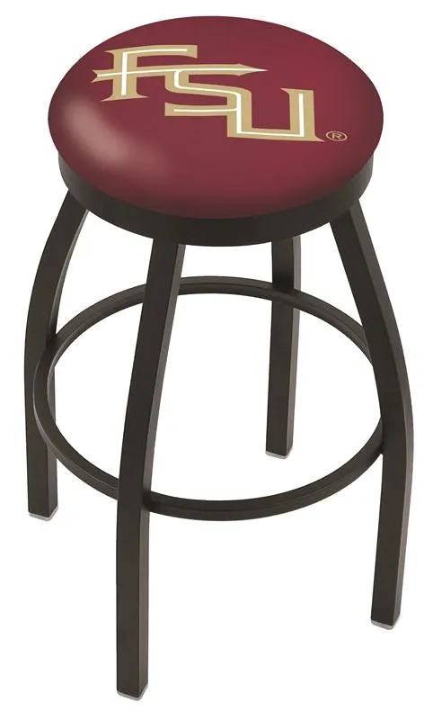 Florida State Seminoles HBS Black Swivel Bar Stool with Garnet Cushion