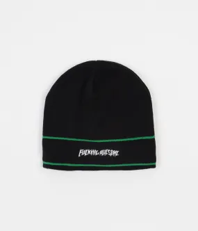 Fucking Awesome Little Stamp Stripe Beanie - Black / Green