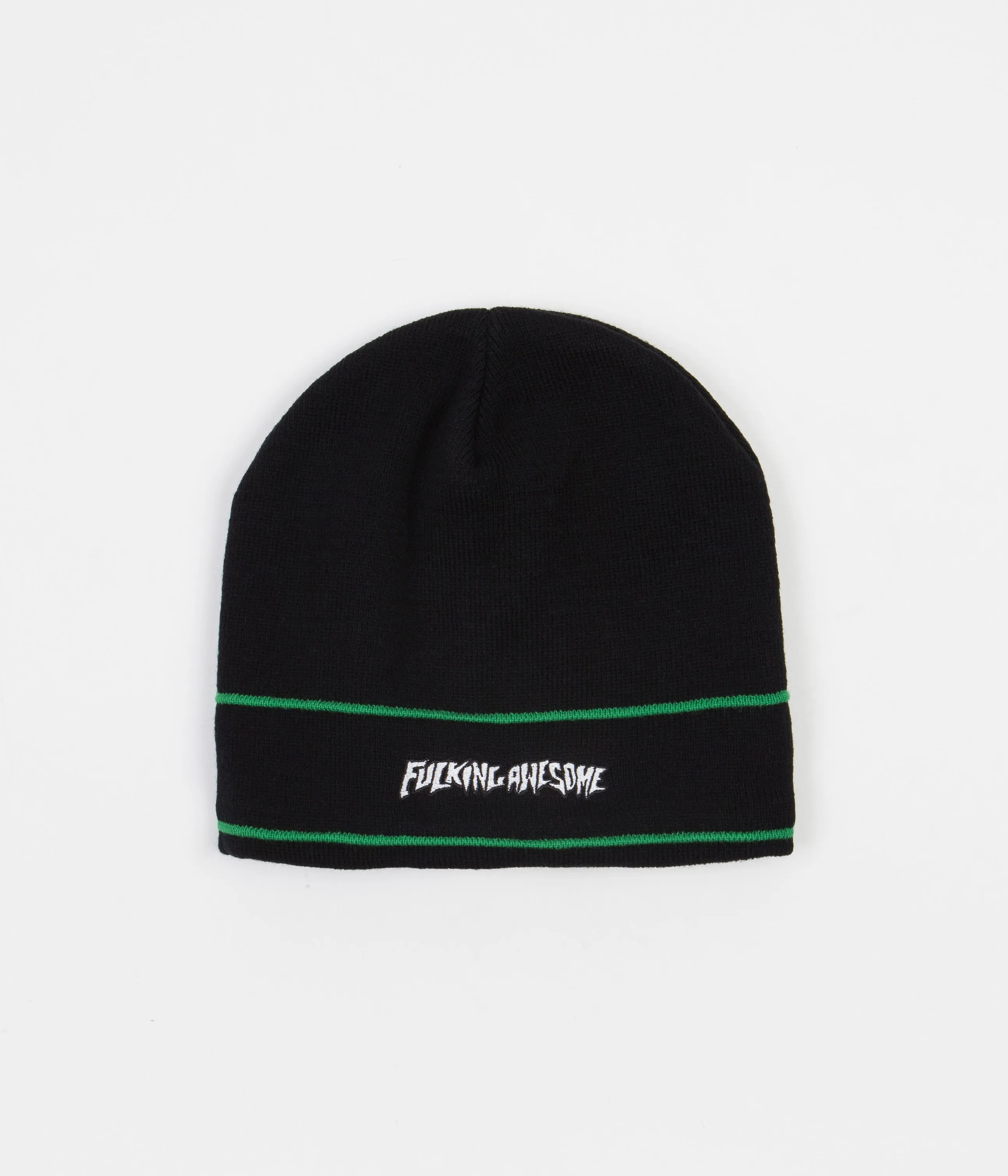 Fucking Awesome Little Stamp Stripe Beanie - Black / Green