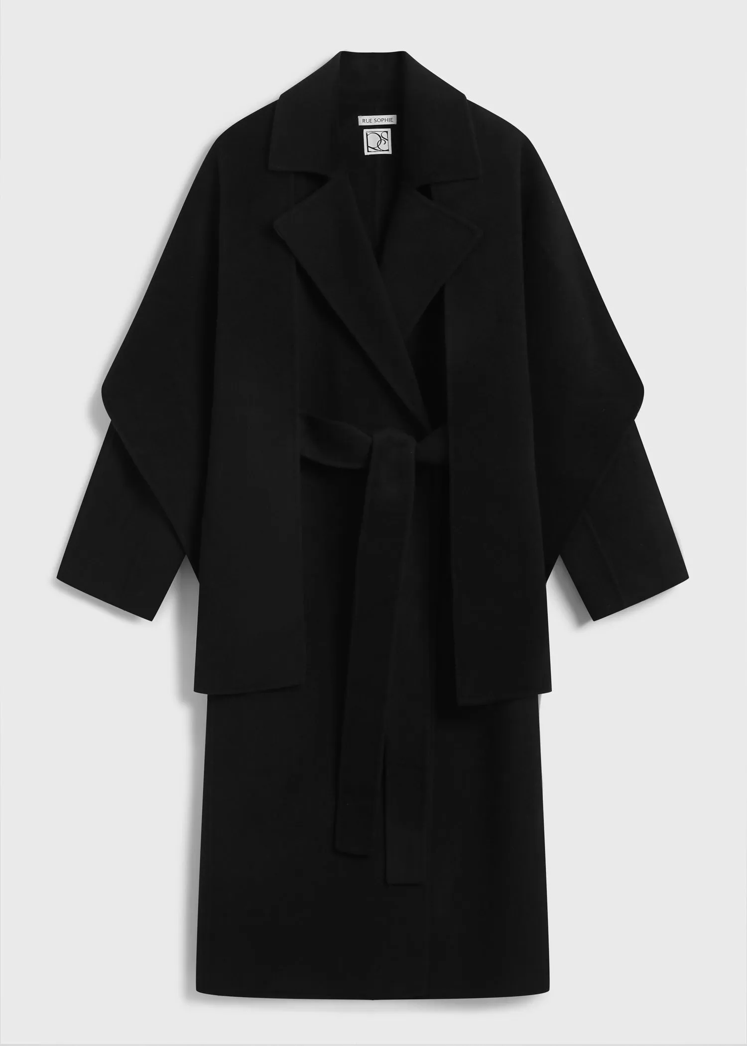 Grand Scarf Coat in Black
