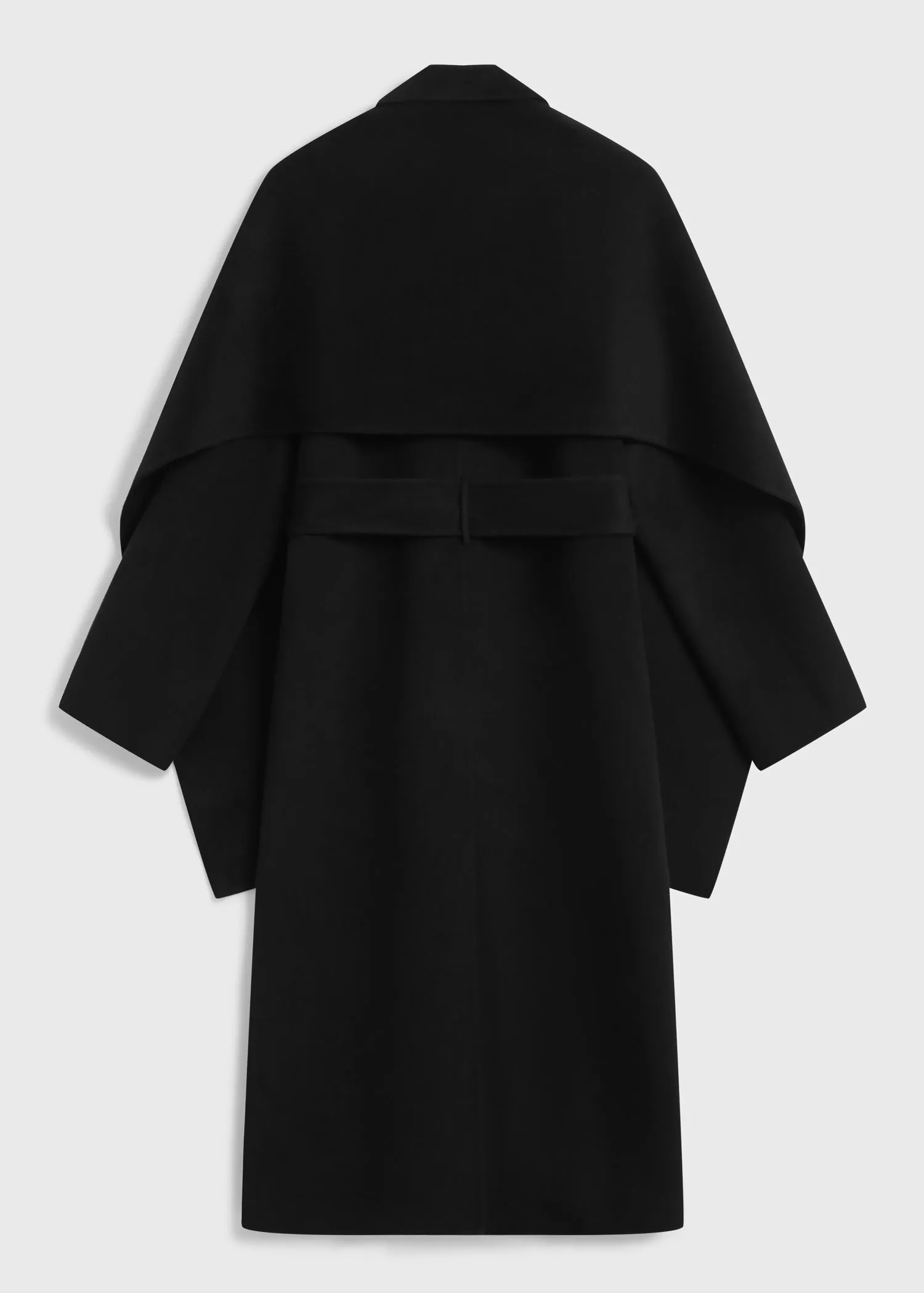 Grand Scarf Coat in Black