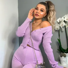 Ladies chic crop cardigan jacket top