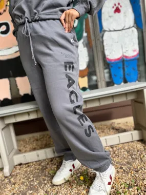 Ladies Eagles Historic Shadow Grey Luminance Drop Venice Jogger Sweat Pants