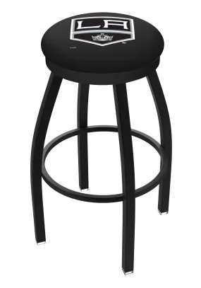 Los Angeles LA Kings HBS Black Swivel Bar Stool with Cushion