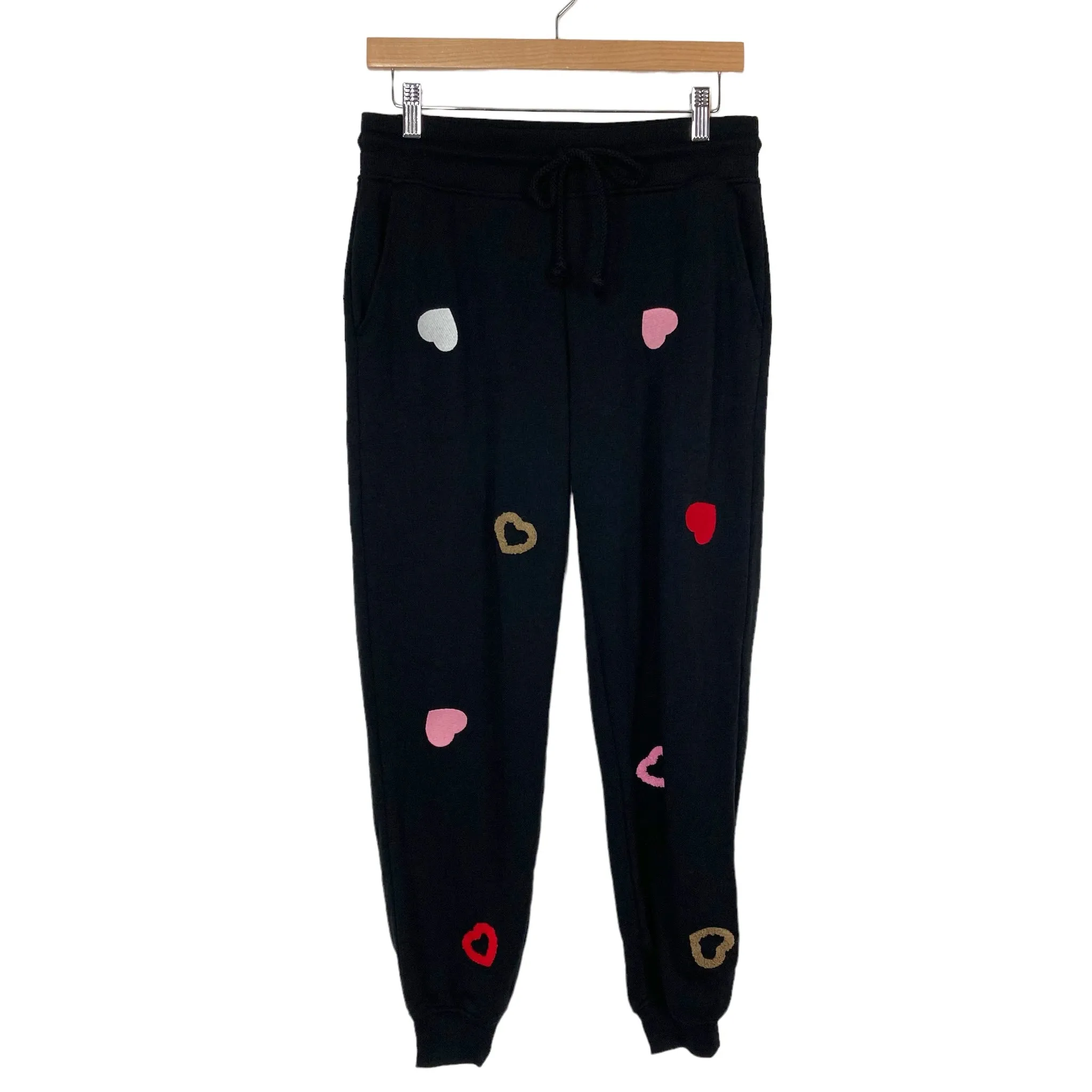 Lou & Grey Black Heart Cotton Terry Sweatpants- Size S (sold out online, we have matching sweatshirt)