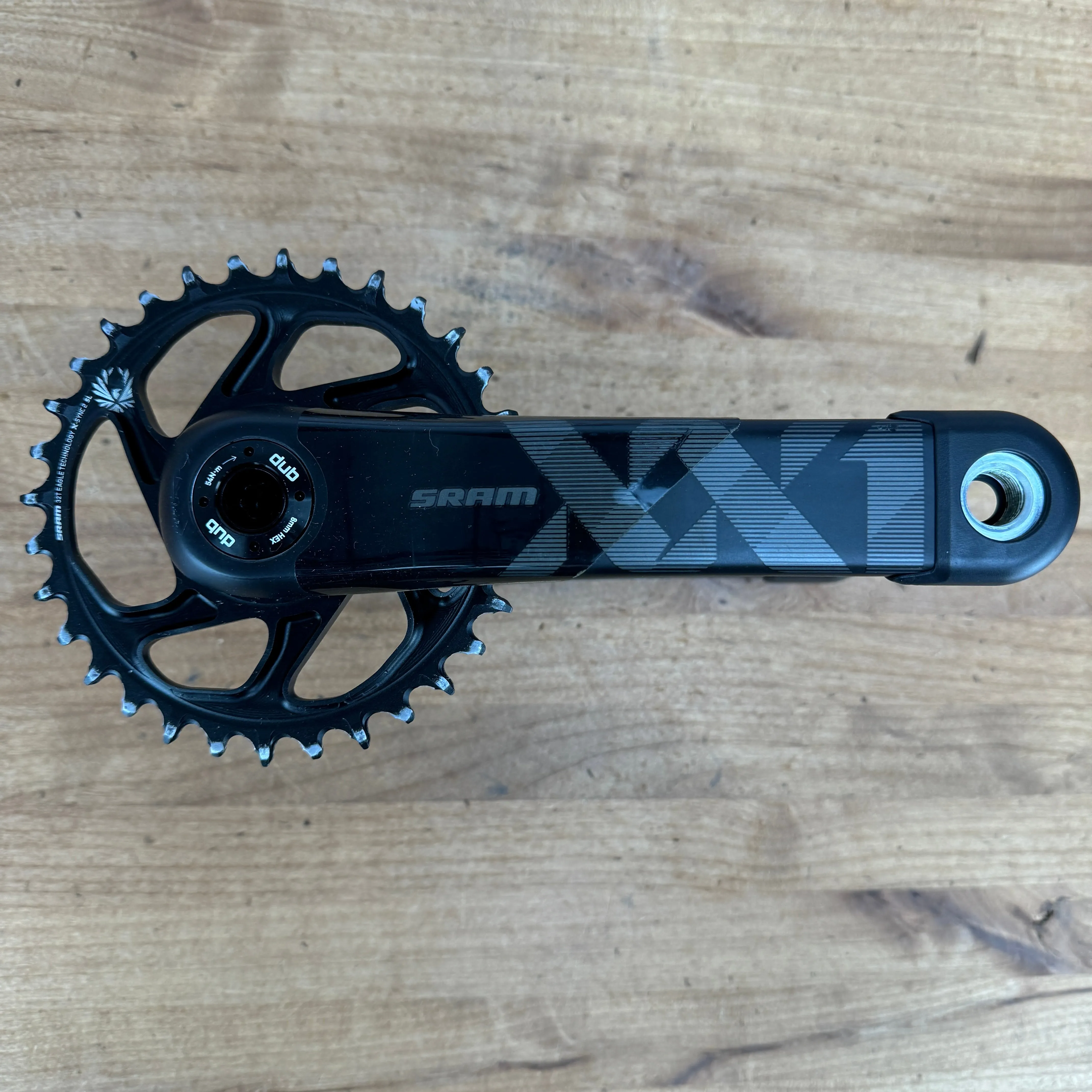 Low Mile! SRAM XX1 Eagle Boost Carbon DUB SL Spindle 175mm 32T 12-Speed Crankset