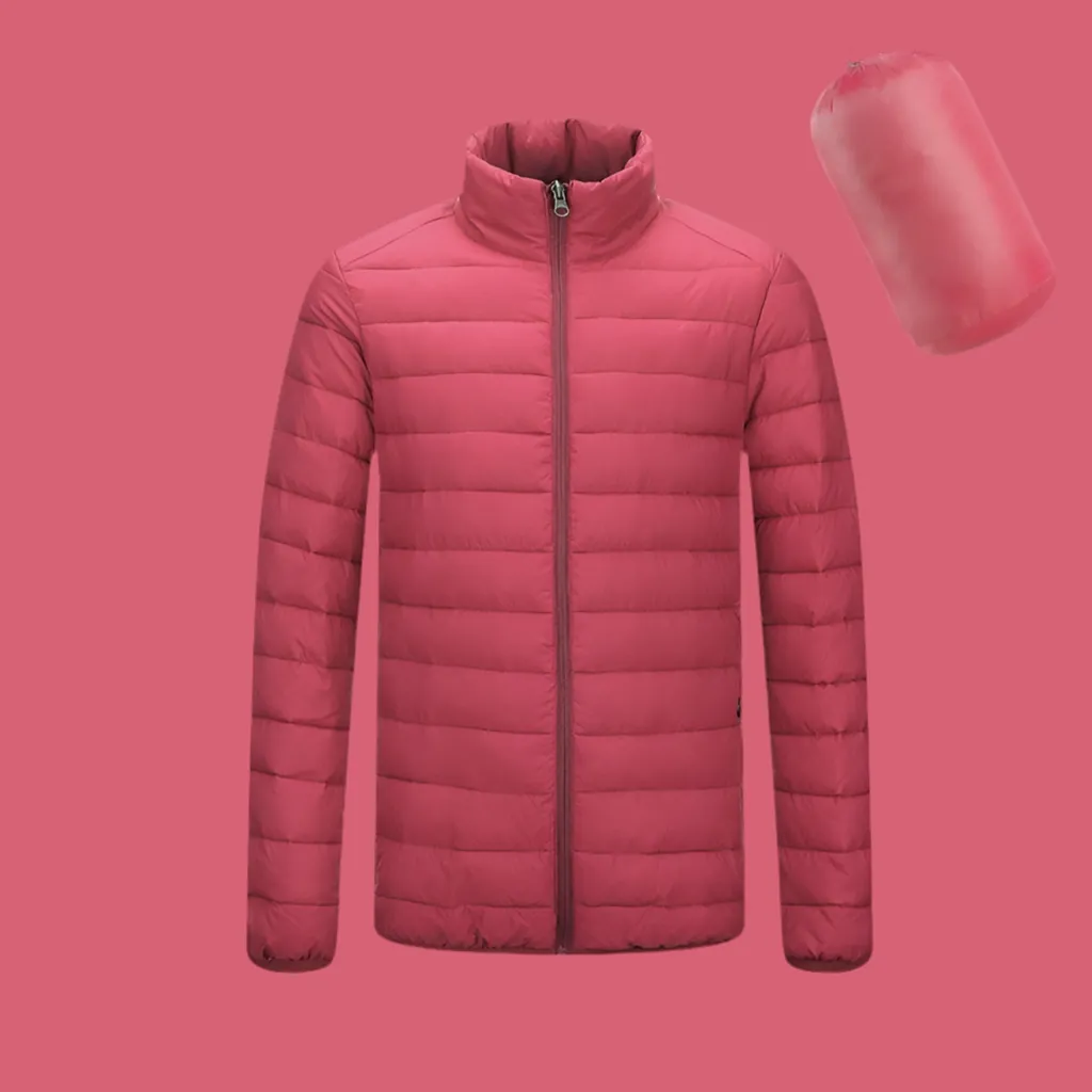 Men’s Lightweight Hooded Winter Coat – Warm Zipper Jacket