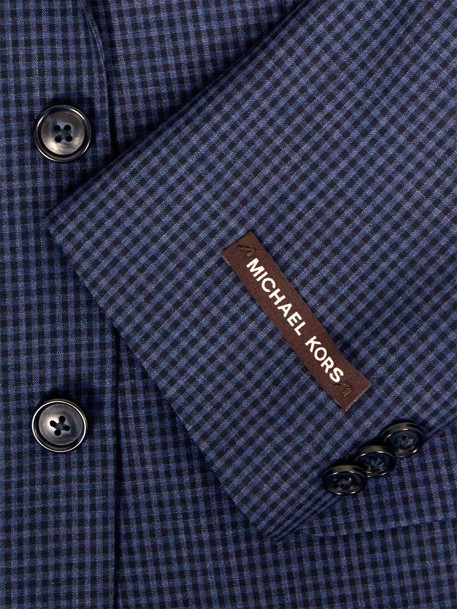 Michael Kors 24292 100% Wool Boy's Sport Coat - Check - Navy