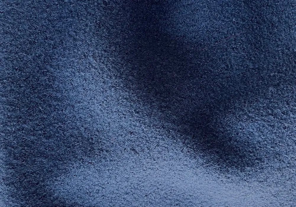 Mid Navy Blue Boiled Wool Coating