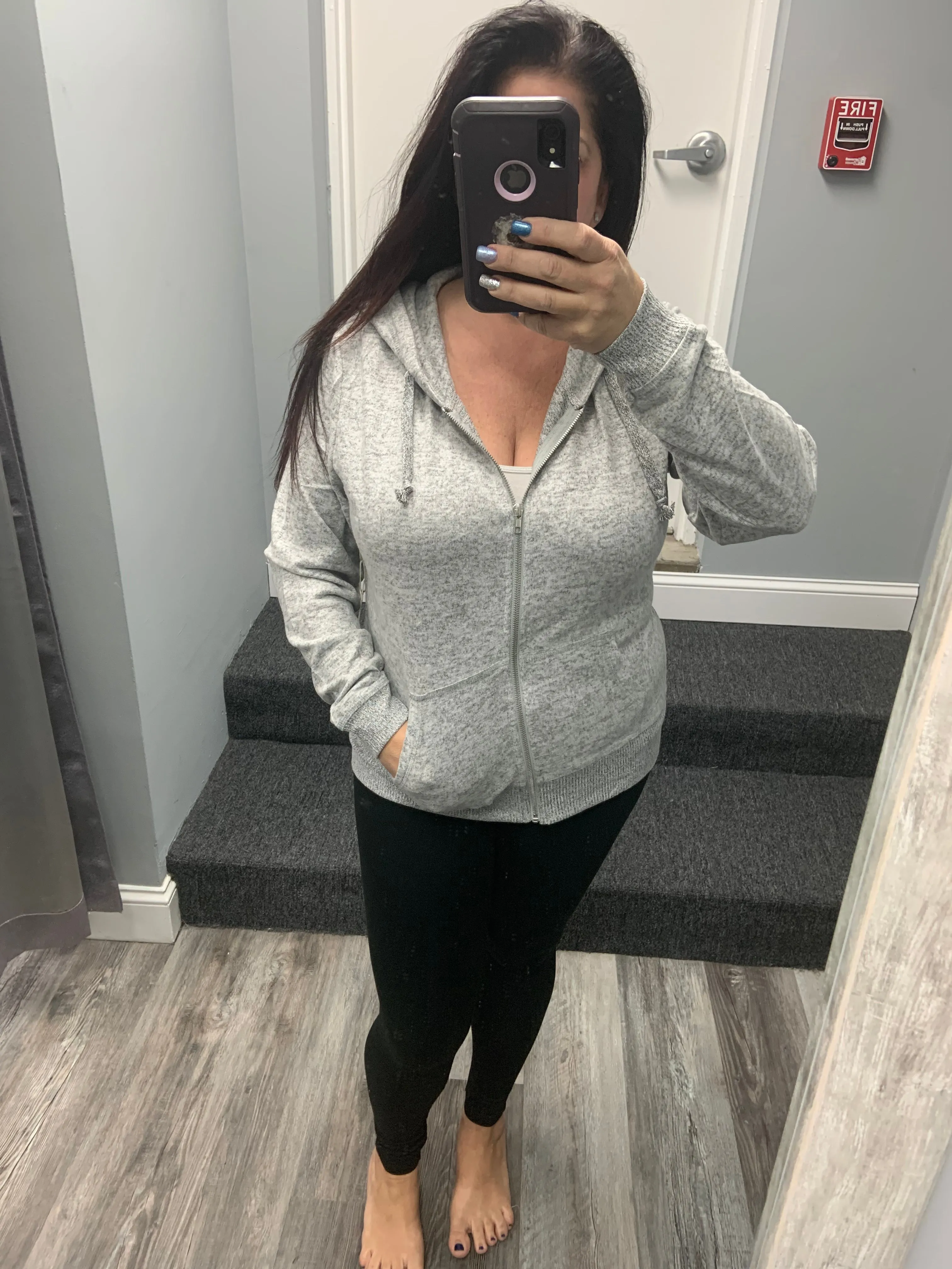 Ocean Drive Brushed Hacci Zip Hoodie - Heather Grey, Heather Pink or Heather Oatmeal