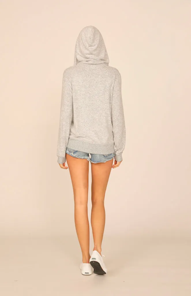 Ocean Drive Brushed Hacci Zip Hoodie - Heather Grey, Heather Pink or Heather Oatmeal