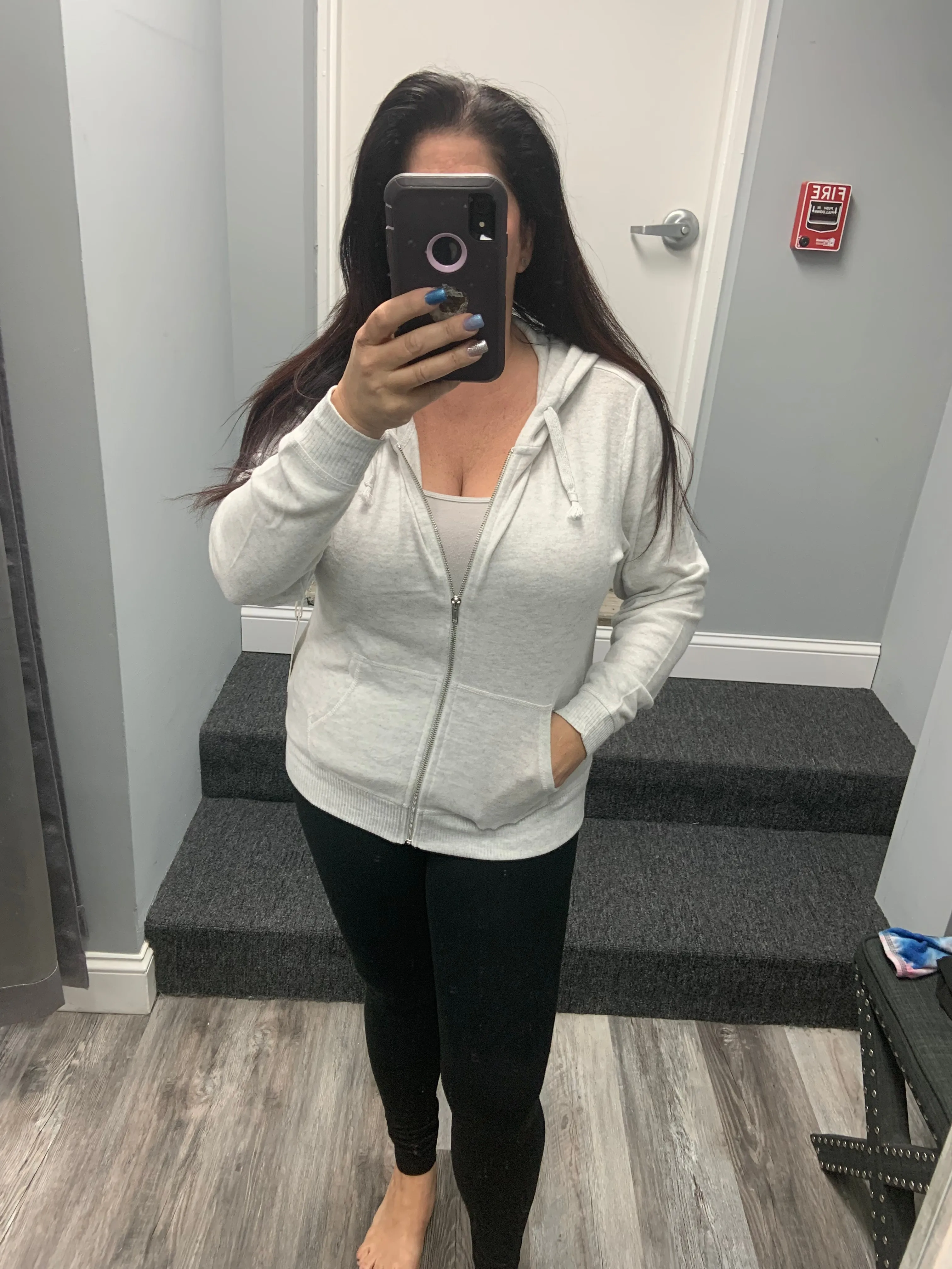 Ocean Drive Brushed Hacci Zip Hoodie - Heather Grey, Heather Pink or Heather Oatmeal