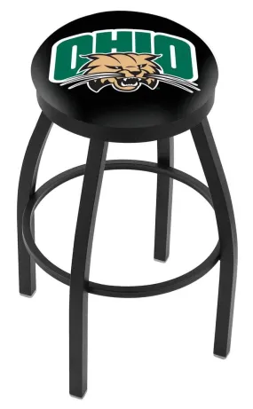 Ohio Bobcats HBS Black Swivel Bar Stool with Cushion