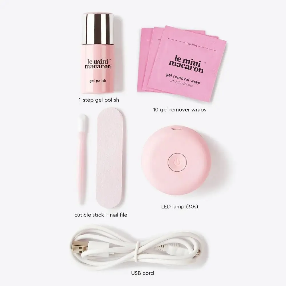 Open Box - Le Mini Macaron Mini Manicure Gel Nail Polish Kit - Fairy Floss - 5ct
