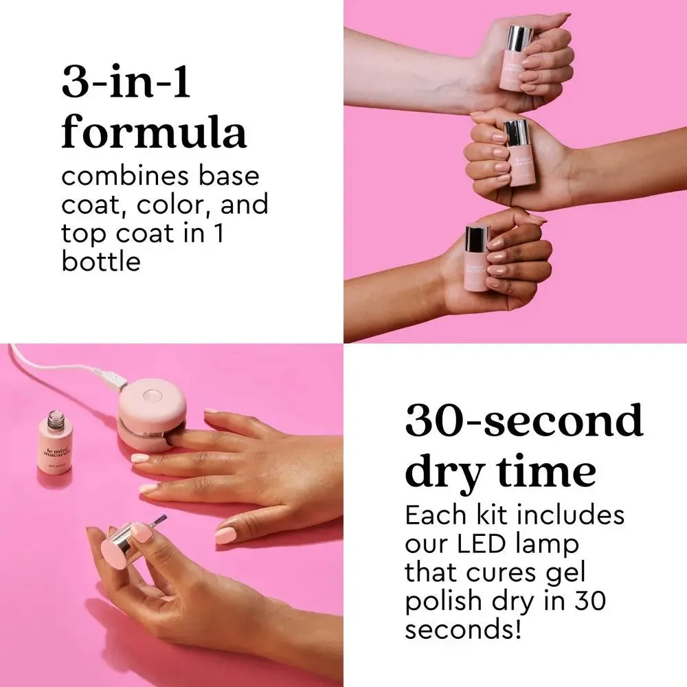 Open Box - Le Mini Macaron Mini Manicure Gel Nail Polish Kit - Fairy Floss - 5ct