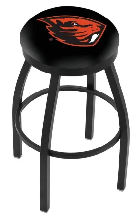 Oregon State Beavers HBS Black Swivel Bar Stool with Cushion