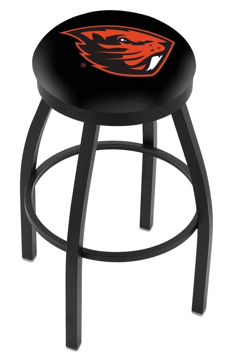 Oregon State Beavers HBS Black Swivel Bar Stool with Cushion
