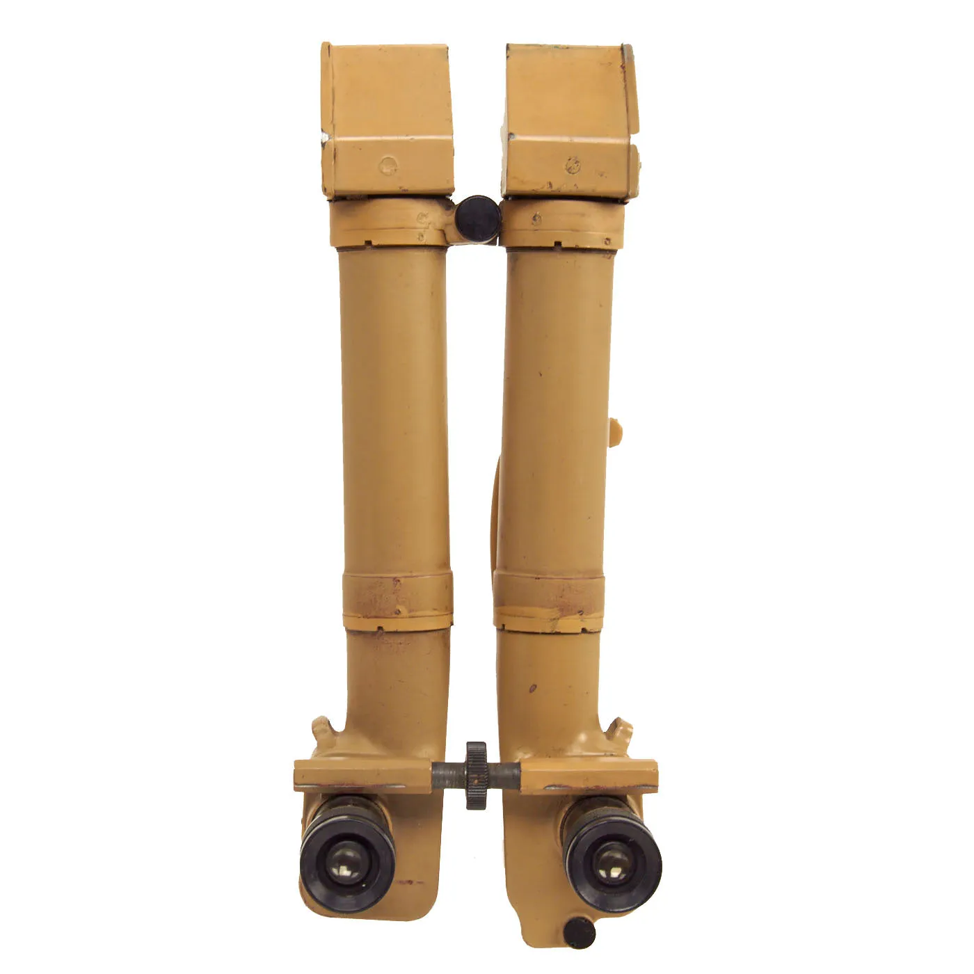 Original French WWII "Rabbit Ears" 8 X 24 Trench Periscope Binoculars by Huet Paris with Leather Case - Possible German Capture