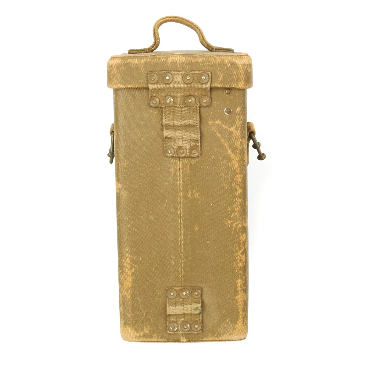 Original Japanese WWII Nikko 8 x 6 Rabbit Ear Small Artillery Periscope Binoculars with Case dated 1942