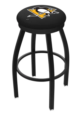 Pittsburgh Penguins HBS Black Swivel Bar Stool with Cushion