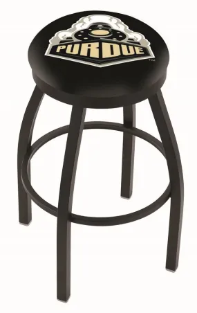 Purdue Boilermakers HBS Black Swivel Bar Stool with Cushion