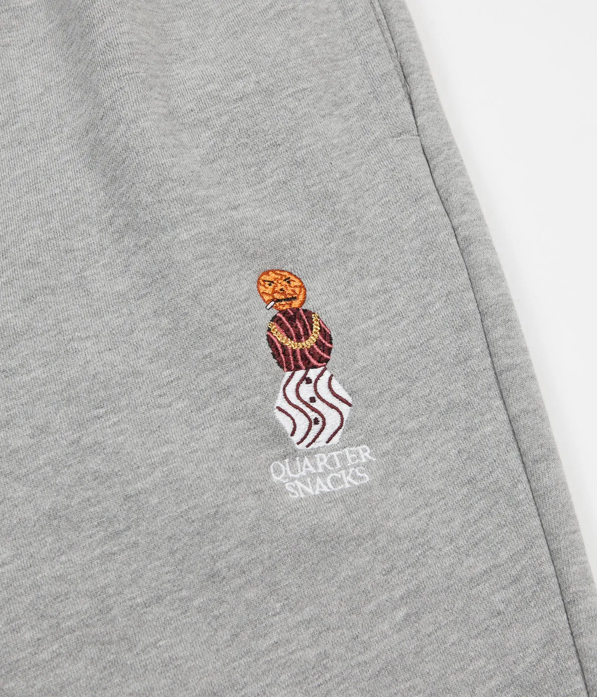 Quartersnacks Embroidered Sweatpants - Heather Grey