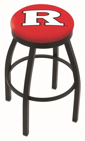 Rutgers Scarlet Knights HBS Black Swivel Bar Stool with Red Cushion