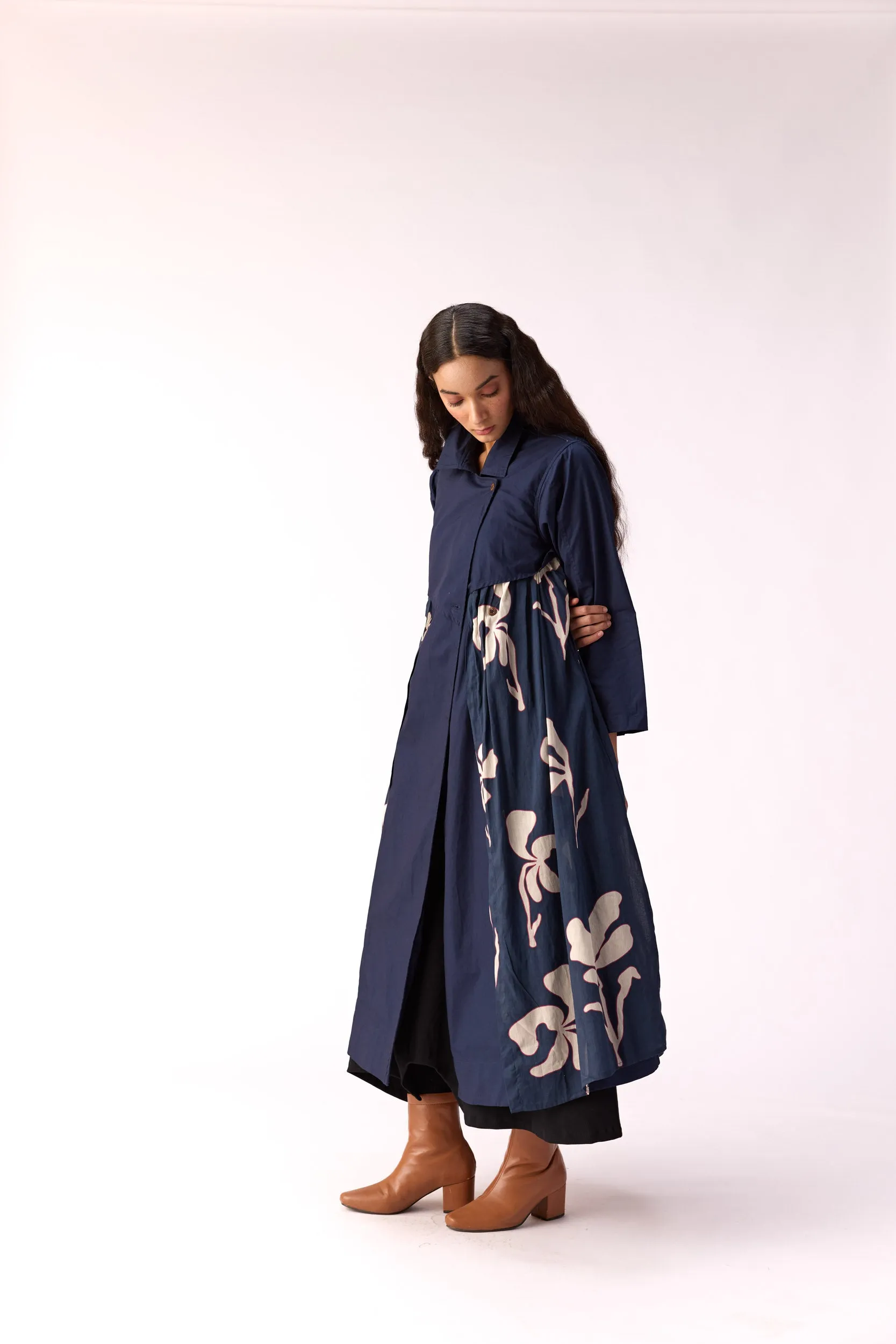 Sapphire Garden Trench Coat